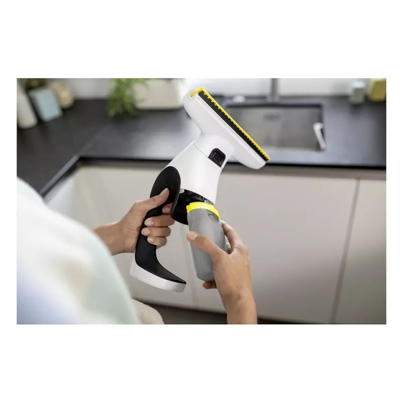 Kärcher WV 1 Compact Care Logu tīrītājs, litija-jonu, 25 min darbības laiks, 100 ml tvertne, dzeltens/melns