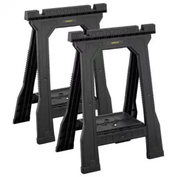 STANLEY Rack-horse Junior 2 gab. Zāģēšanas zirgs Twin Pack, 360 kg kravnesība, salokāms, melns/dzeltens