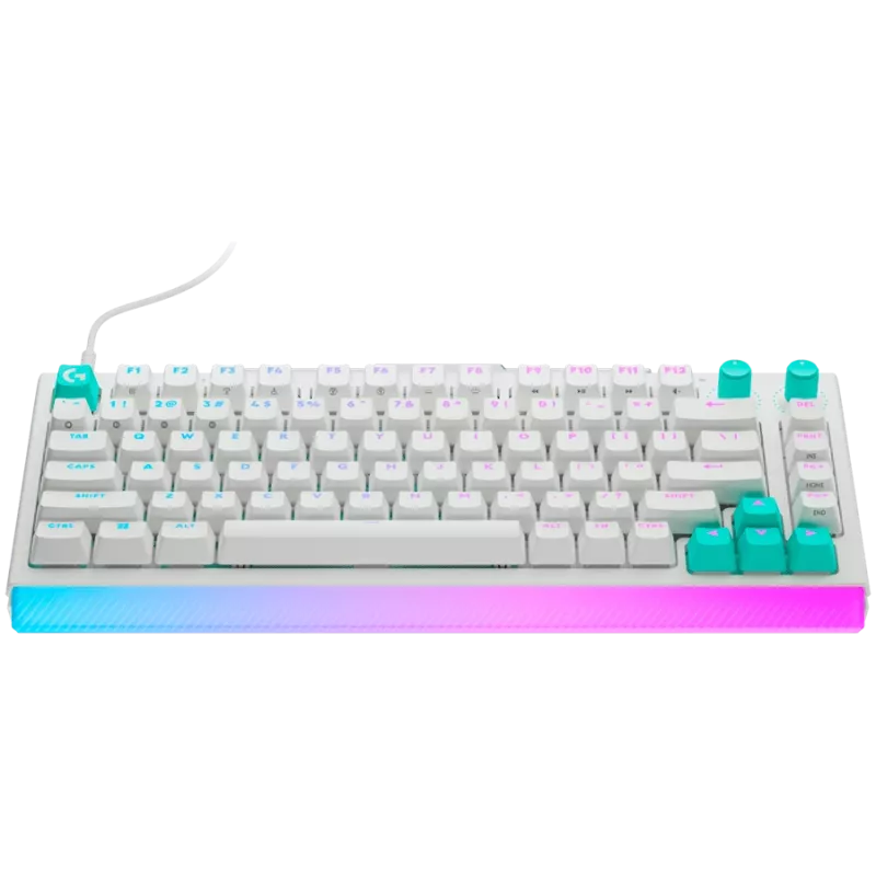 Logitech G512 X 75 mehāniskā spēļu tastatūra - Balta - US International - Vadu USB