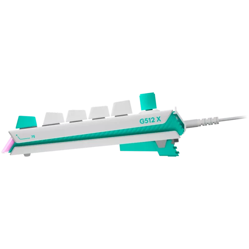 Logitech G512 X 75 mehāniskā spēļu tastatūra - Balta - US International - Vadu USB