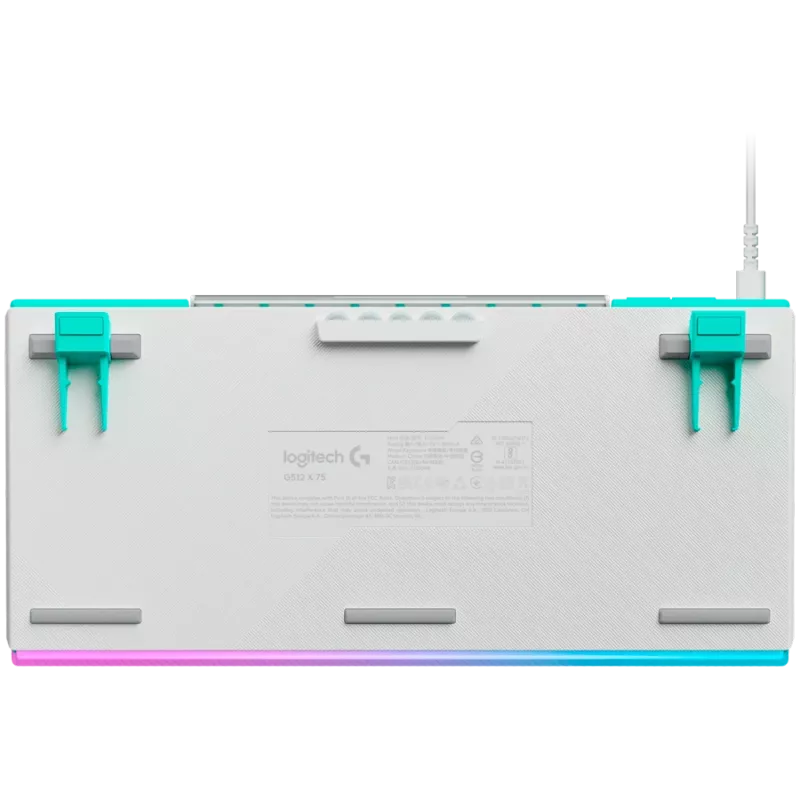 Logitech G512 X 75 mehāniskā spēļu tastatūra - Balta - US International - Vadu USB