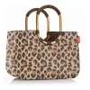 Reisenthel Loopshopper L Shopping Basket Tote Bag Leo Macchiato, 25L, Brown/Beige