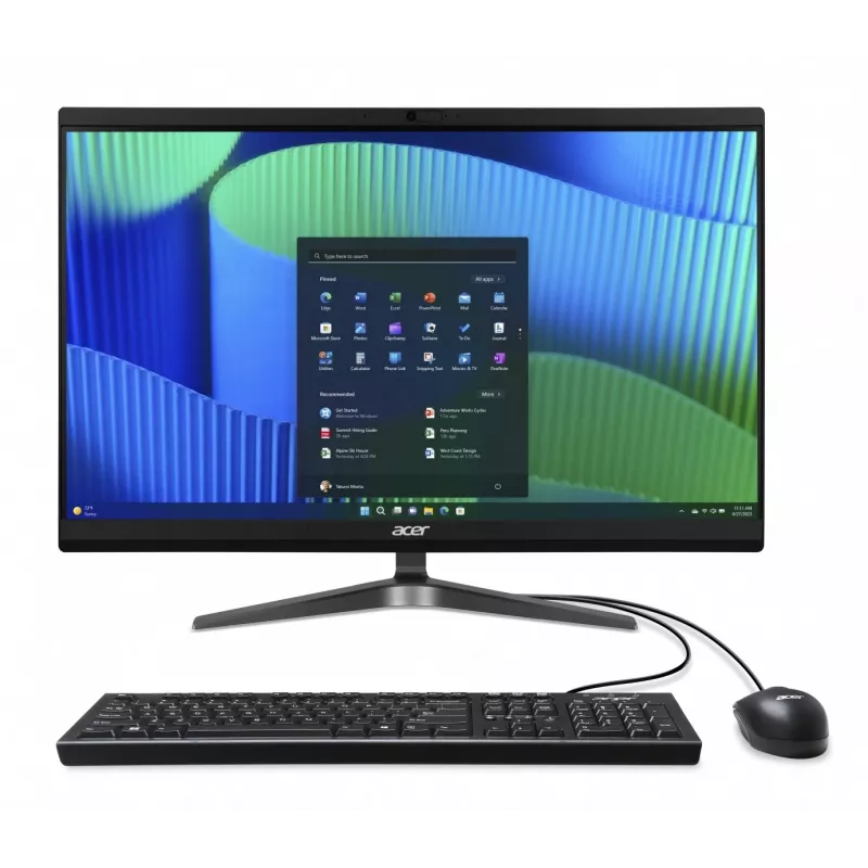 Acer Veriton Vero VZ2724G All-in-One PC, 23,8 inch FHD IPS, Intel Core i5-14400, 8GB DDR5, 512GB SSD, Windows 11 Pro, Melns