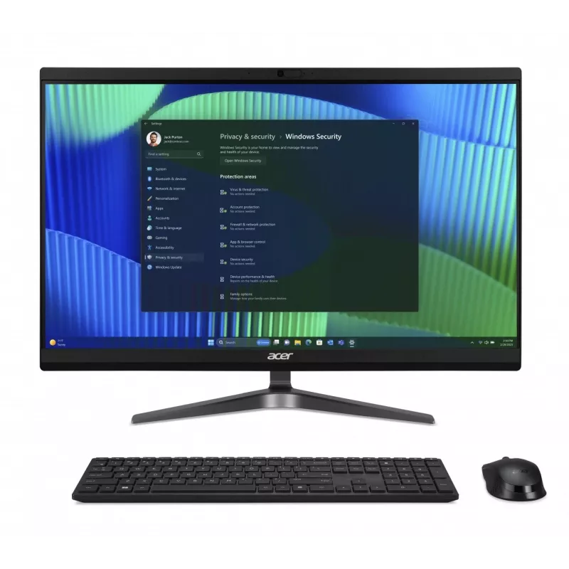 Acer Veriton Vero VZ2724G All-in-One PC, 23,8 inch FHD IPS, Intel Core i5-14400, 8GB DDR5, 512GB SSD, Windows 11 Pro, Melns