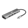 TB USB-C uz RJ45 Gigabit Ethernet adapteris ar 3x USB-A 3.0 un USB-C PD 100W, Space Grey