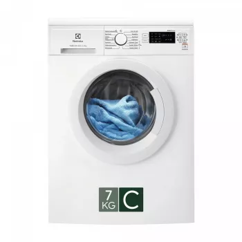 Electrolux EW2FN527WP Brīvi stāvoša priekšējās ielādes veļas mazgājamā mašīna, 7 kg, 1200 apgr./min, energoklase C, balta