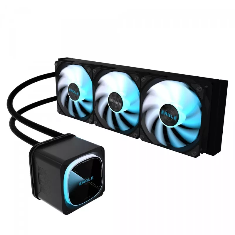 GIGABYTE EAGLE 360 AIO šķidruma CPU dzesētājs, 360mm radiators, 3x 120mm ventilatori, ARGB, LGA1700/AM5
