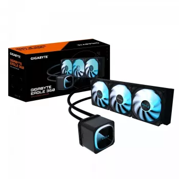 GIGABYTE EAGLE 360 AIO šķidruma CPU dzesētājs, 360mm radiators, 3x 120mm ventilatori, ARGB, LGA1700/AM5