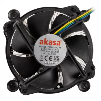 Akasa AK-CC6606BP01 Low Profile CPU Cooler - Socket LGA 1700, 63.2mm High, 92mm Fan, Black