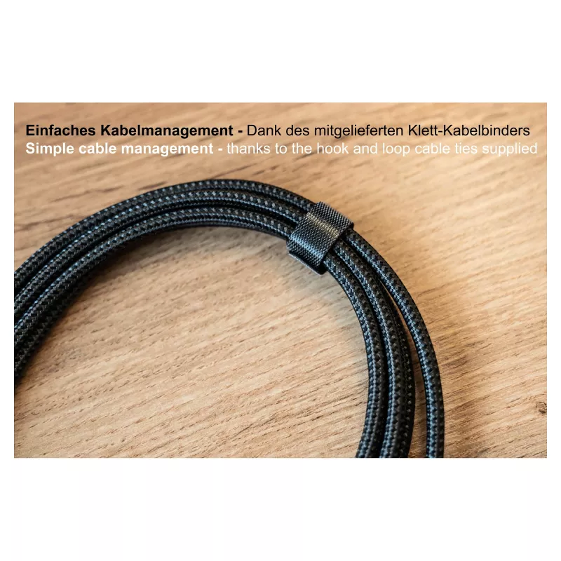 GoodConnections USB-C 4.0 (ST-ST) 1m Braided Cable 100W 8K 30Hz Anthracite