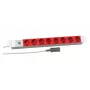 EFB Elektronik Koop PROFIversal strāvas sadalītājs (montējams statīvā) - 8 x Schuko kontaktligzdas, IEC C14 ieeja, 250 V, 10 A, 2500 W, 1U, melns