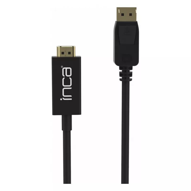 INCA DisplayPort to HDMI kabelis 1,8 m 10,2 Gbit/s Melns