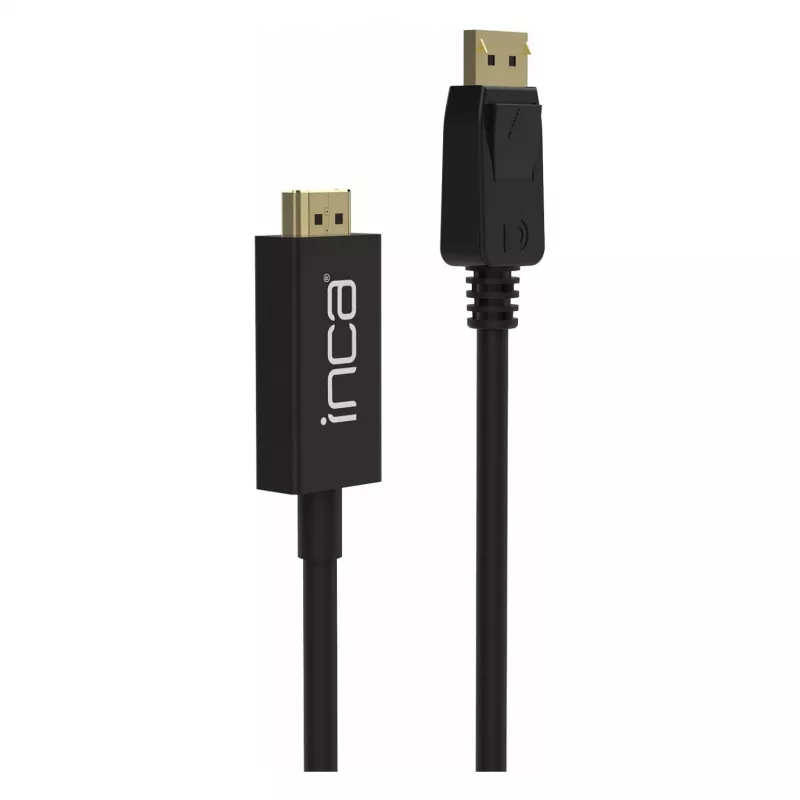 INCA DisplayPort to HDMI kabelis 1,8 m 10,2 Gbit/s Melns