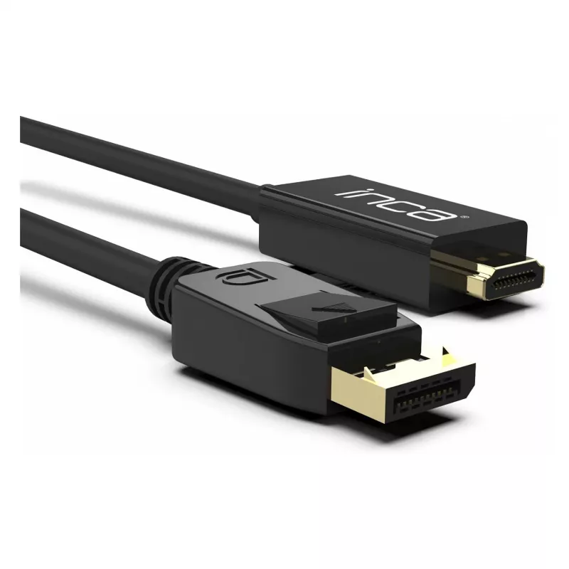INCA DisplayPort to HDMI kabelis 1,8 m 10,2 Gbit/s Melns