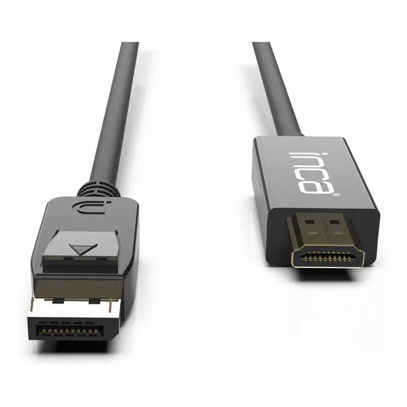 INCA DisplayPort to HDMI kabelis 1,8 m 10,2 Gbit/s Melns