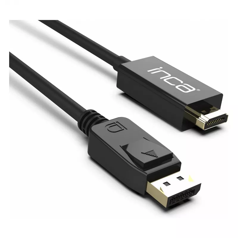 INCA DisplayPort to HDMI kabelis 1,8 m 10,2 Gbit/s Melns