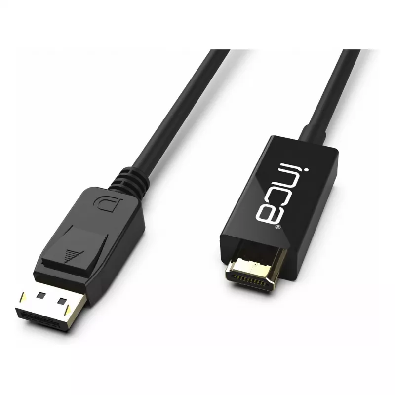 INCA DisplayPort to HDMI kabelis 1,8 m 10,2 Gbit/s Melns