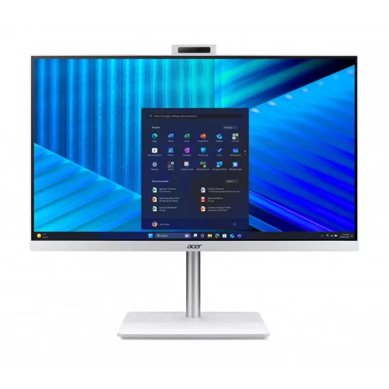 Acer Veriton 2000 VZ2417G All-in-One dators, 27 collu IPS FHD, Intel Core 5 120U, 16GB DDR5, 512GB M.2 SSD, Windows 11 Pro, Balts