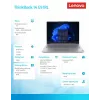 Piezīmjdators Lenovo ThinkBook 14 G9 IRL Intel Core 7 240H 16GB 512GB SSD 14,0 collu WUXGA Arctic Grey Windows 11 Pro 3Y Onsite + 1Y CID + CO2 Offset