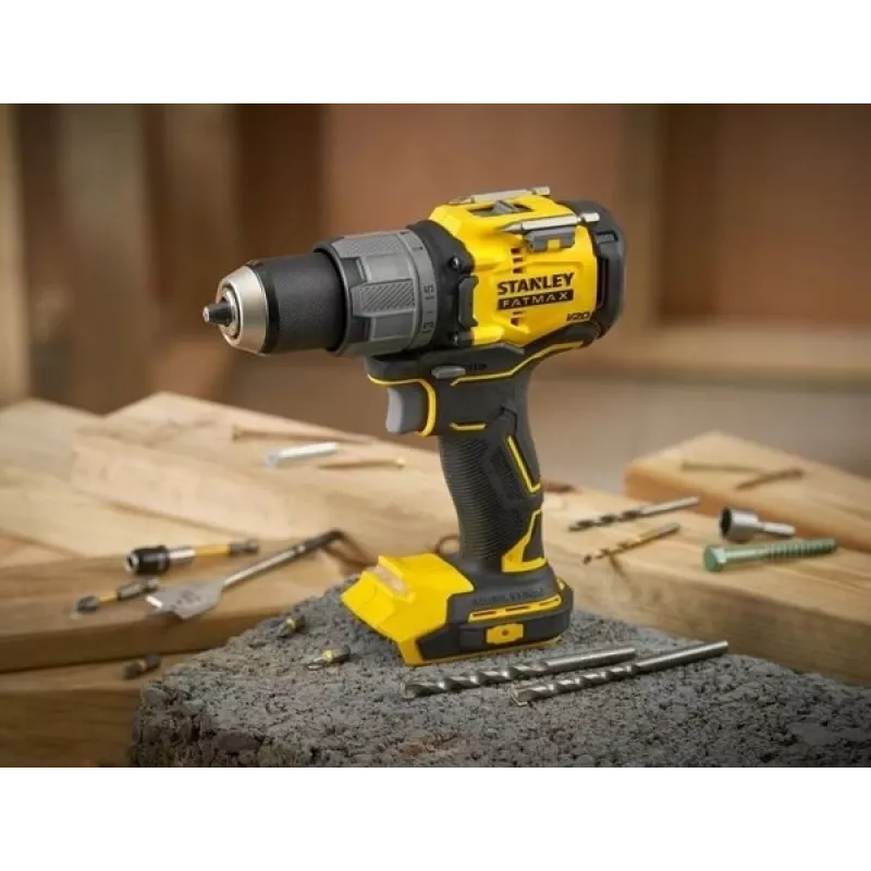 STANLEY FATMAX SFMCD726D2T 18V Bezvadu Bezsuku Kombinētais Urbjmašīnas (2x 2.0Ah Akumulatori, Lādētājs, TSTAK Kaste)