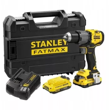 STANLEY FATMAX SFMCD726D2T 18V Bezvadu Bezsuku Kombinētais Urbjmašīnas (2x 2.0Ah Akumulatori, Lādētājs, TSTAK Kaste)
