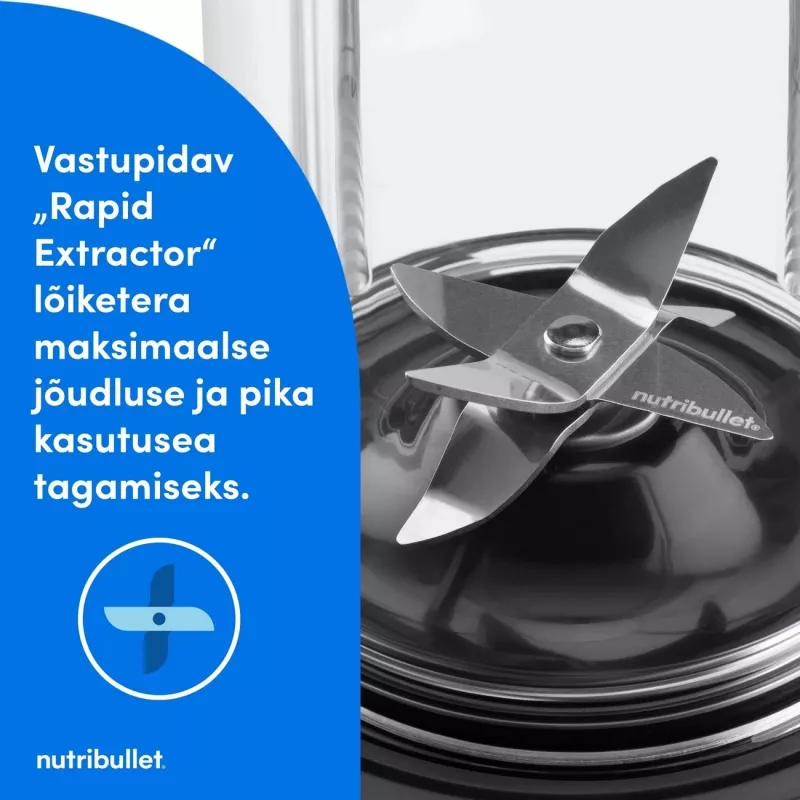 Nutribullet NBT1006MB Turbo 1000 W Blender, Matēti melns