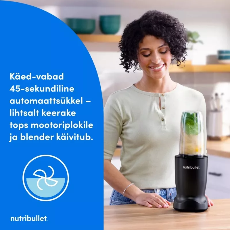 Nutribullet NBT1006MB Turbo 1000 W Blender, Matēti melns