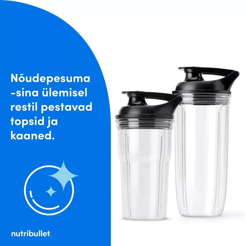 Nutribullet NBT1006MB Turbo 1000 W Blender, Matēti melns