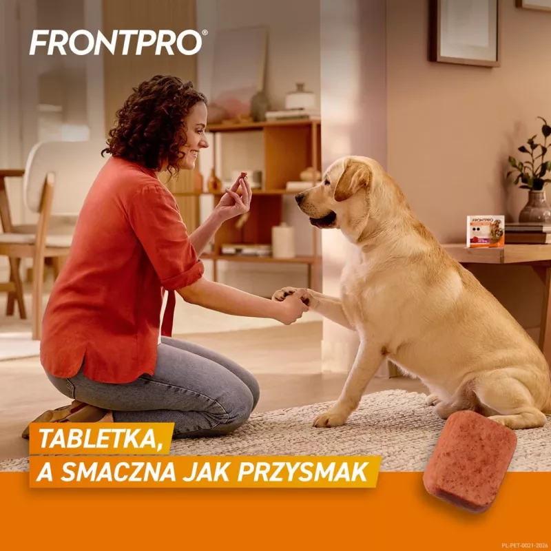 FRONTPRO Blusu un ērču tabletes suņiem (25-50 kg) - 3x 136 mg Afoxolaner košļājamās tabletes
