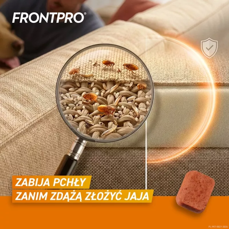 FRONTPRO Blusu un ērču tabletes suņiem (25-50 kg) - 3x 136 mg Afoxolaner košļājamās tabletes
