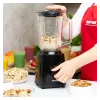 MPM MBL-37 Blenderis, 500 W, 1,5 L stikla trauks, nerūsējošā tērauda asmens, 2 ātrumi, impulsa funkcija, ledus drupināšana, melns