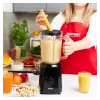 MPM MBL-37 Blenderis, 500 W, 1,5 L stikla trauks, nerūsējošā tērauda asmens, 2 ātrumi, impulsa funkcija, ledus drupināšana, melns