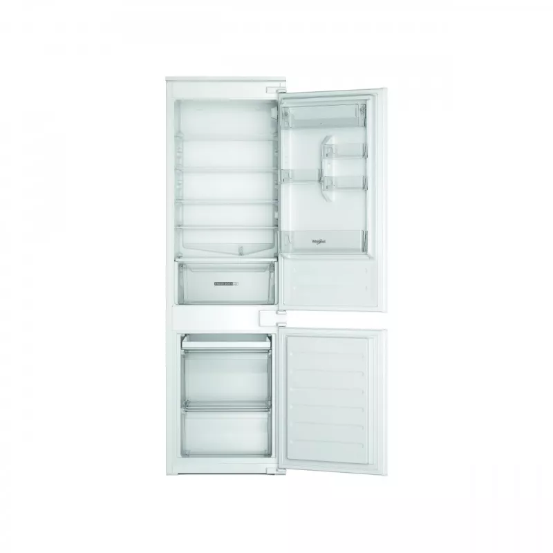 Whirlpool WHC18D071A1 Iebūvējamais ledusskapis-saldētājs ar 6th Sense tehnoloģiju, 250 L kopējā ietilpība, energoklase D, balts