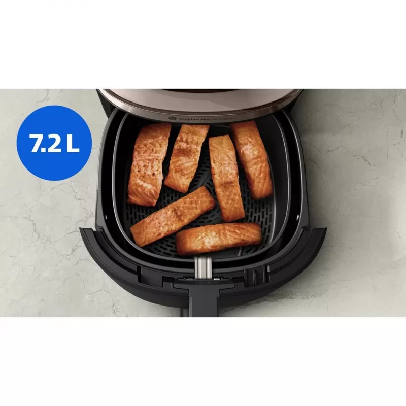 Philips NA543/00 Karstā gaisa fritieris 7.2 L 2000 W Melns, Šampanietis