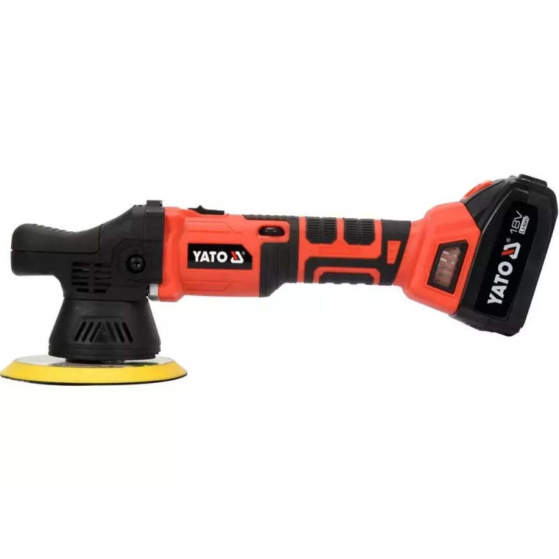Yato YT-82920 Automobiļu pulētājs 5000 RPM 1200W Rotējošais pulētājs ar mainīgu ātrumu, mīksto startu, 180mm disku, 5m kabeli