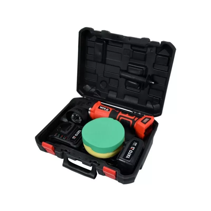 Yato YT-82920 Automobiļu pulētājs 5000 RPM 1200W Rotējošais pulētājs ar mainīgu ātrumu, mīksto startu, 180mm disku, 5m kabeli