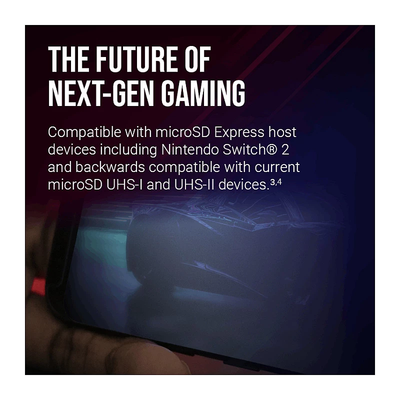 PNY 128GB microSDXC Express Card UHS-I U3 V30 A1 ar SD adapteri