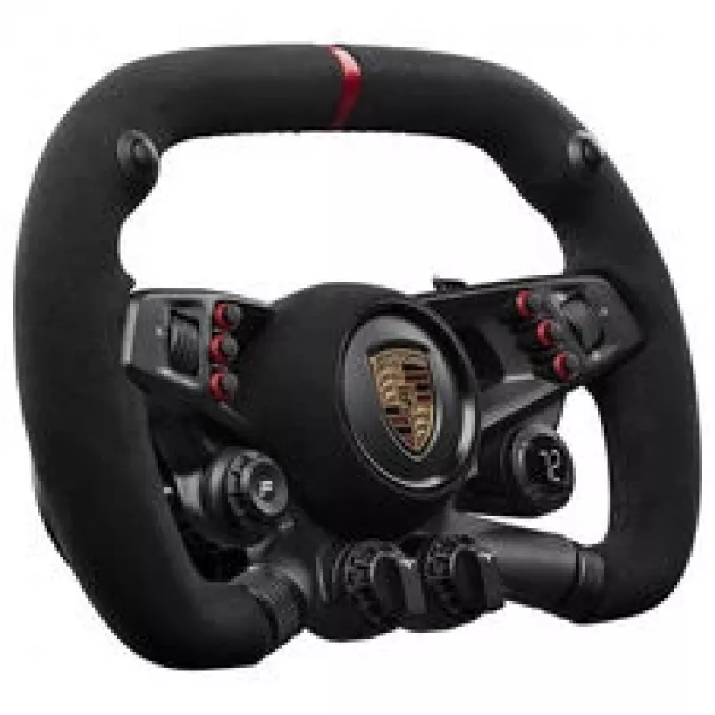 Fanatec CSL Elite Porsche Vision GT stūre, zamšāda, OLED displejs, 310 mm platums - melna
