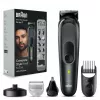 Braun MGK7491 17-in-1 Multi-Grooming Style Kit, Melns/Sudrabs, Bezvadu, Li-Ion, 100 min darbības laiks