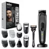 Braun MGK7491 17-in-1 Multi-Grooming Style Kit, Melns/Sudrabs, Bezvadu, Li-Ion, 100 min darbības laiks
