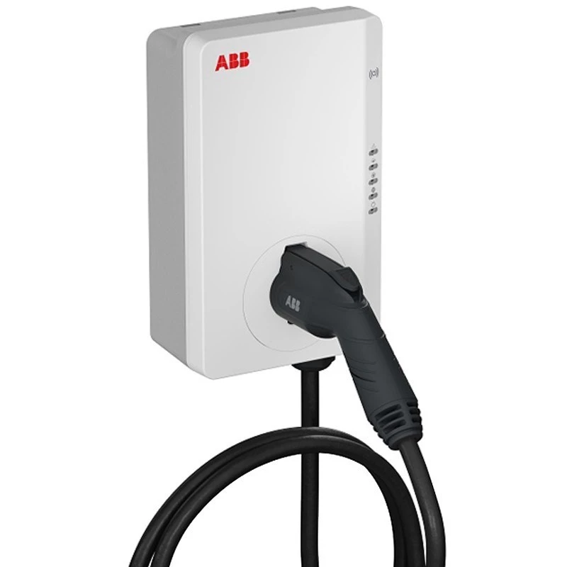 ABB Terra AC W11-G5-R-V2-0 Lādēšanas stacija: Terra AC Wallbox 11 kW, Type 2, 5 m kabelis, 3-fāžu/16 A, ar RFID, 2. versija
