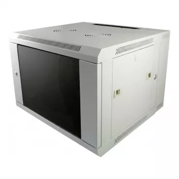 ALLNET 19 collu sienas stiprinājuma korpuss 12U 1-detaļas dziļums 450mm gaiši pelēks plakanā iepakojumā SMA sērija