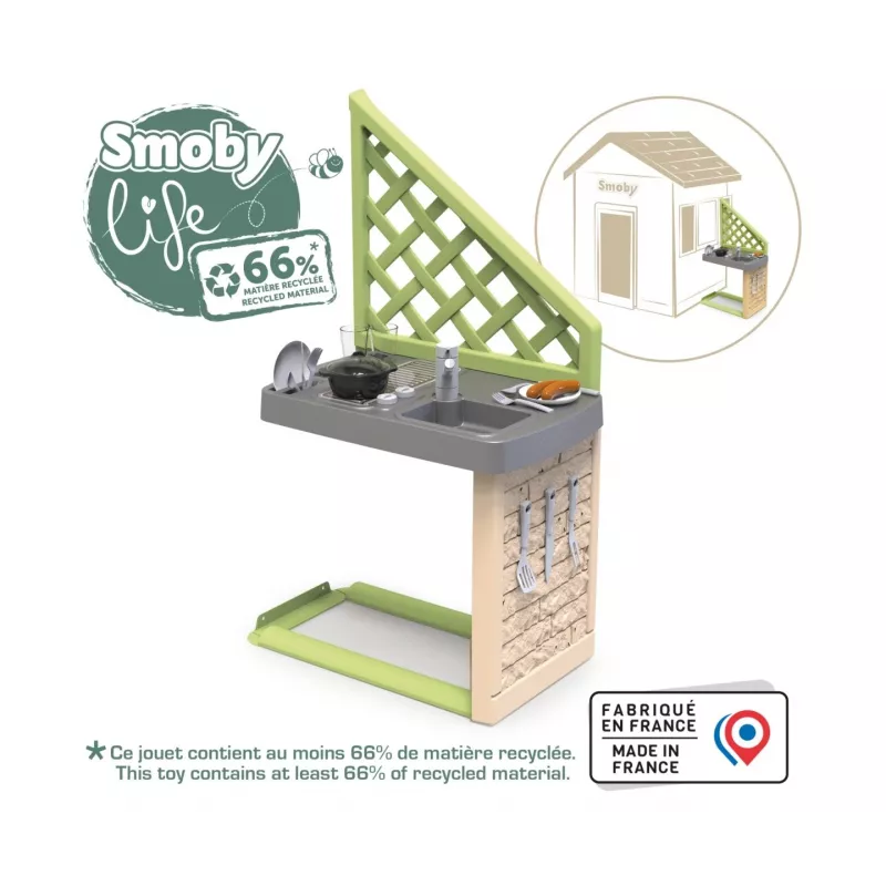 Smoby Life Summer Kitchen Grill ar Piederumiem