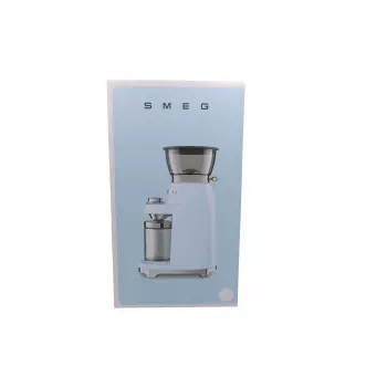 Smeg CGF03WHEU 50. gadu stila kafijas dzirnaviņas, 15 malšanas pakāpes, 240 g pupiņu tvertne, 150 W, baltas