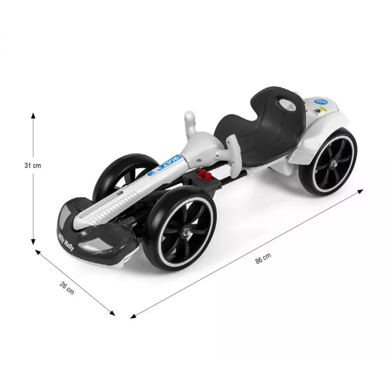 MILLY MALLY Go-kart Battery-powered Bolt White