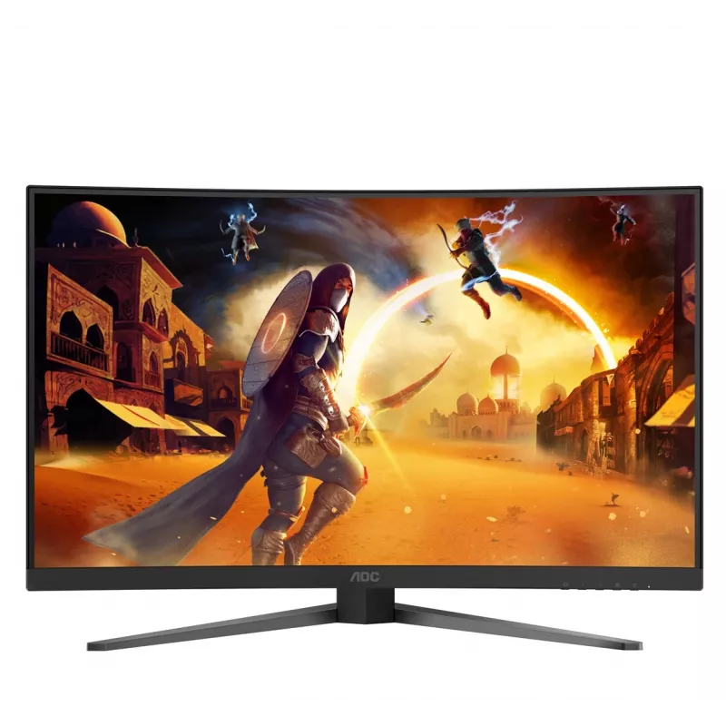 AOC C32G4Z 31.5 inch Izliekts spēļu monitors, Full HD, 240Hz, 1ms, VA, FreeSync Premium, Melns/Sarkans