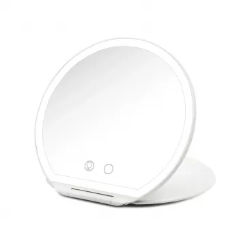Girmi BE03 Grima spogulis ar LED apgaismojumu, 1x/5x palielinājums, hroma apdare
