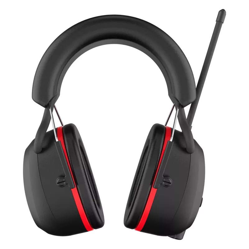 PerfectPro H-40 Aizsargājošas būvniecības austiņas ar DAB+/FM radio, Bluetooth 5.2, SNR 30 dB, IPX4, USB-C, melnas