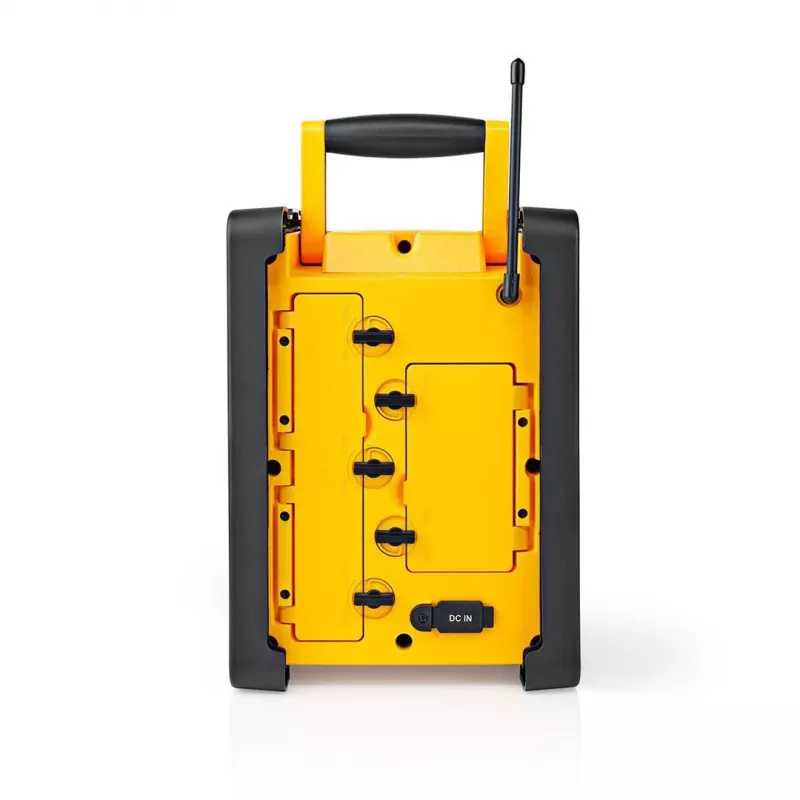 Nedis FM Radio RDFM3100YW - Pārnēsājams FM radio ar Bluetooth un AUX, IPX5, Dzeltens