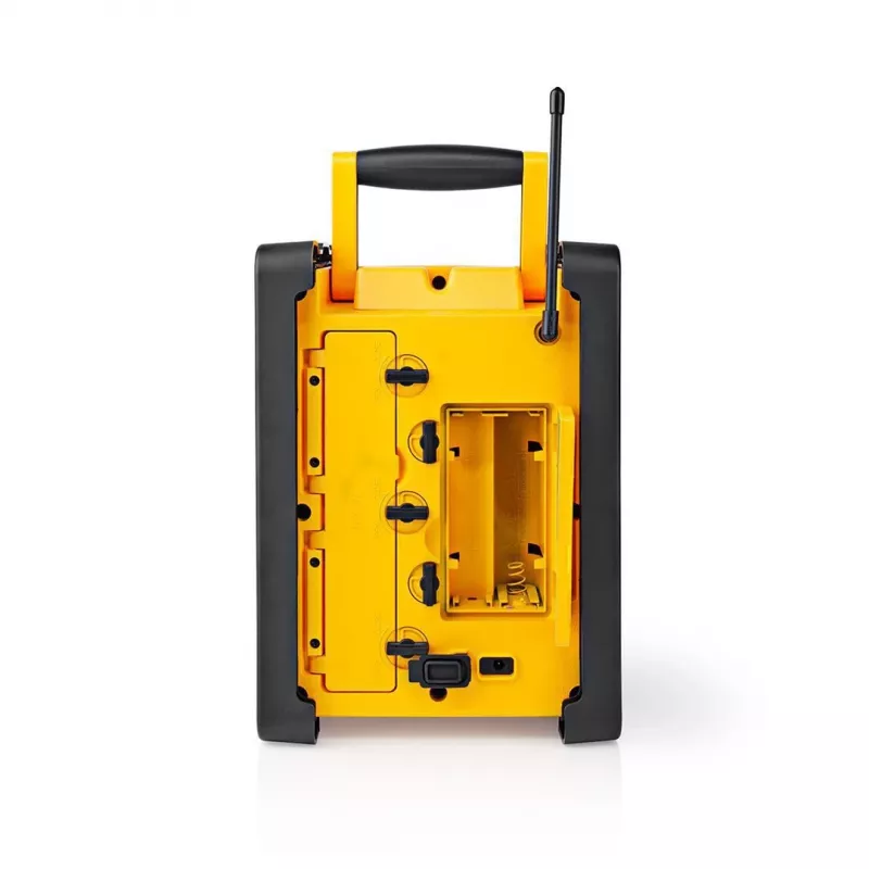 Nedis FM Radio RDFM3100YW - Pārnēsājams FM radio ar Bluetooth un AUX, IPX5, Dzeltens